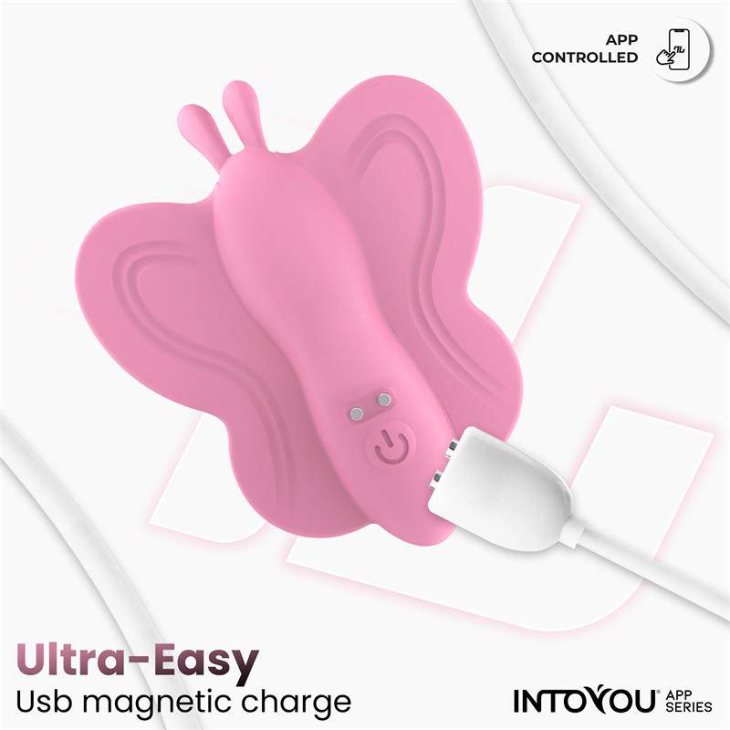 Wingy Butterfly Vibrator with App Pink