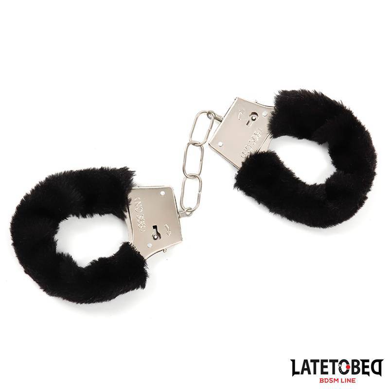 Furry Metal Cuff Black