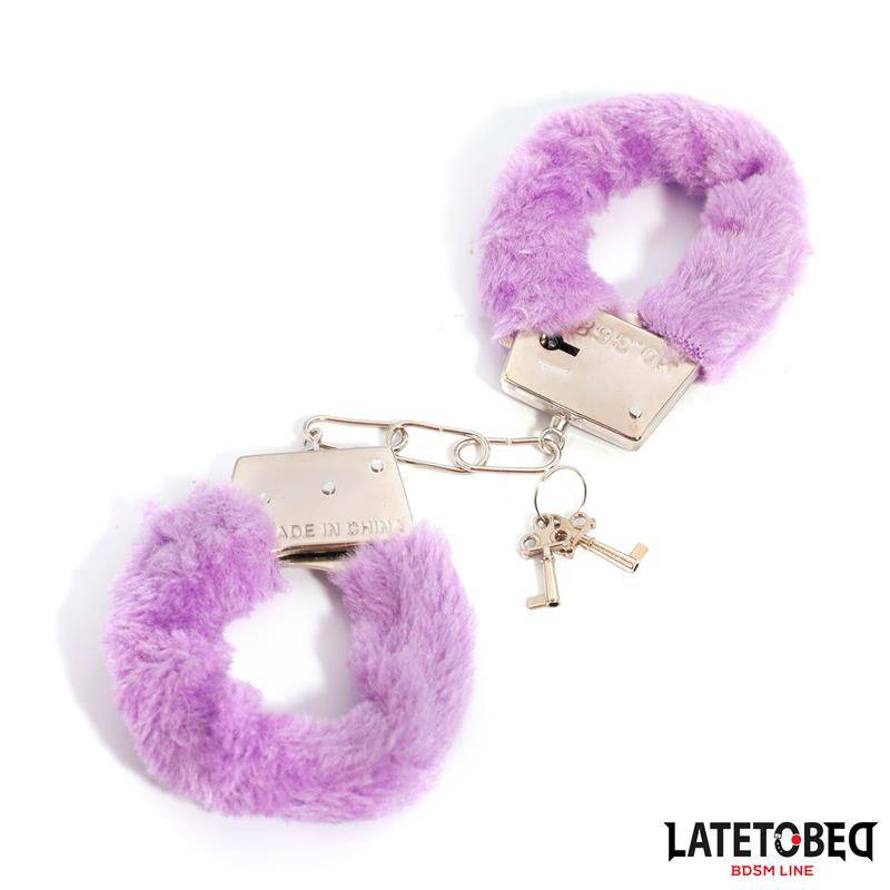 Furry Metal Cuff Purple