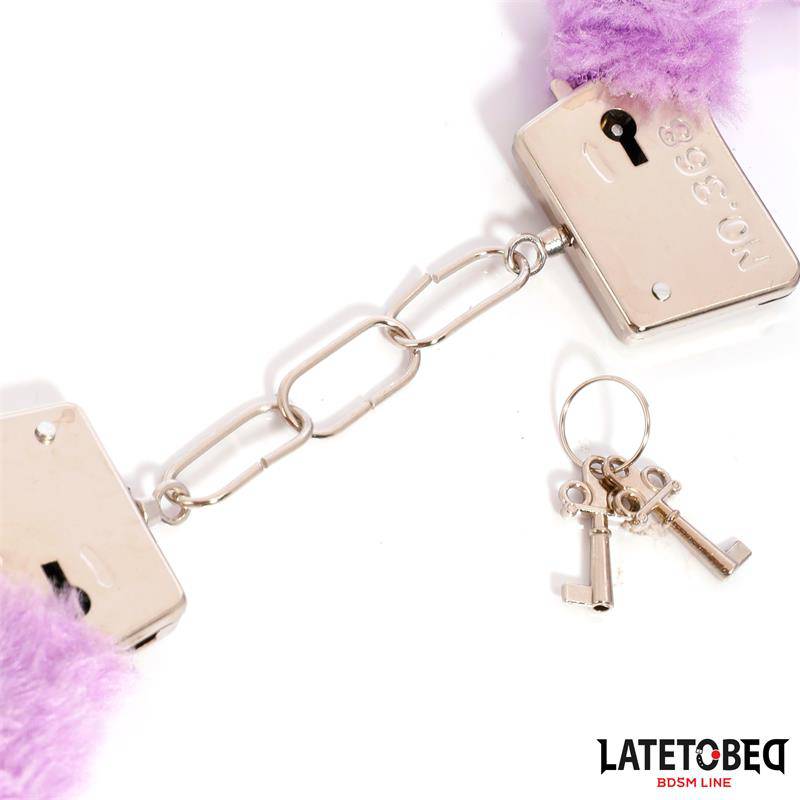 Furry Metal Cuff Purple