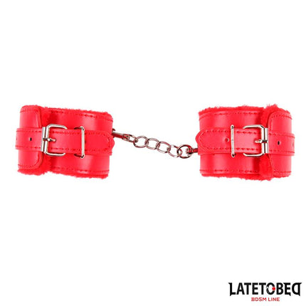 Furry Ankle Cuff Red