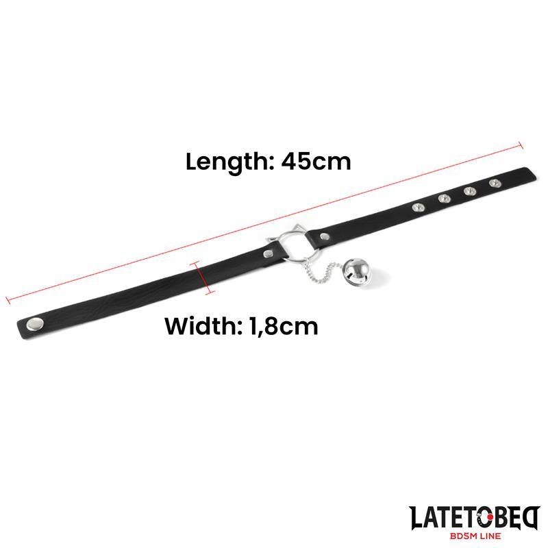 choker with cat ear hoop and bell