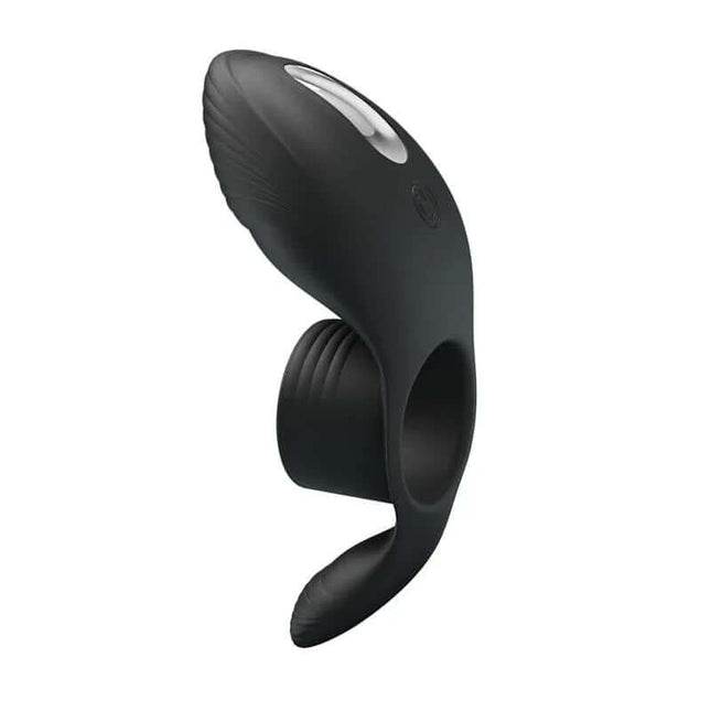 Vibrating Penis Ring USB Silicone for enhanced pleasure, featuring body-safe silicone and ABS design with clitoris-stimulating nub.