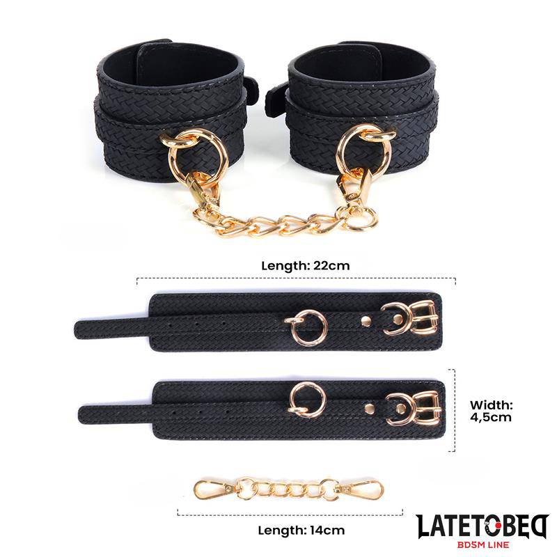 Weaving patterns wrist cuff Golden Chain