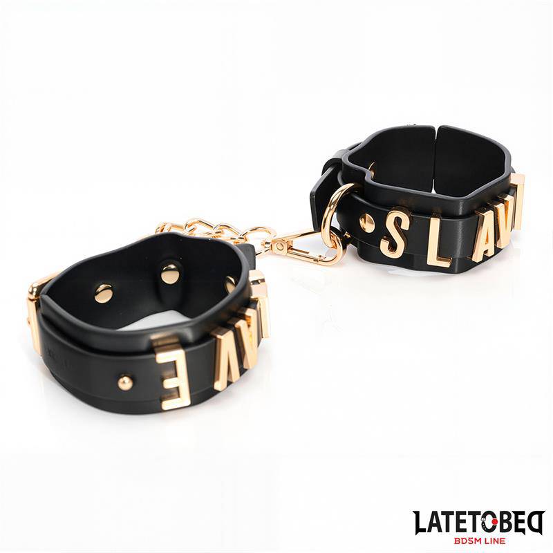SLAVE Ankle cuff with Golden Chain