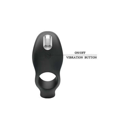 Vibrating Penis Ring USB Silicone with vibration button, designed for couples seeking enhanced pleasure and stronger erections.