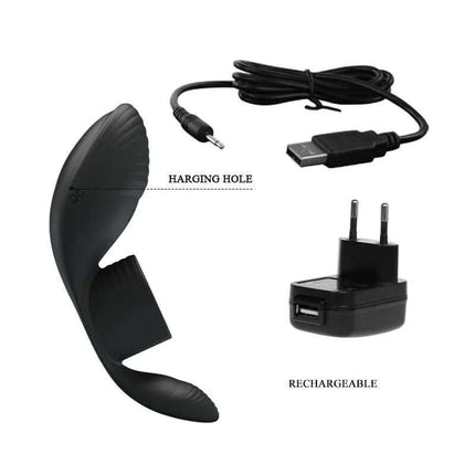 Vibrating Penis Ring USB Silicone with rechargeable feature and charger
