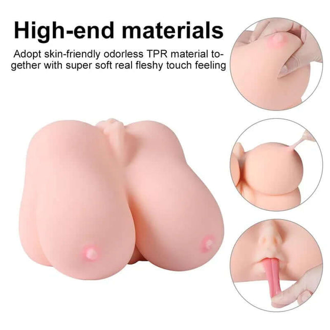 Jalome Masturbator 3 in 1 Pussy, Mouth and Breast 3.2 kg high-end TPR material details