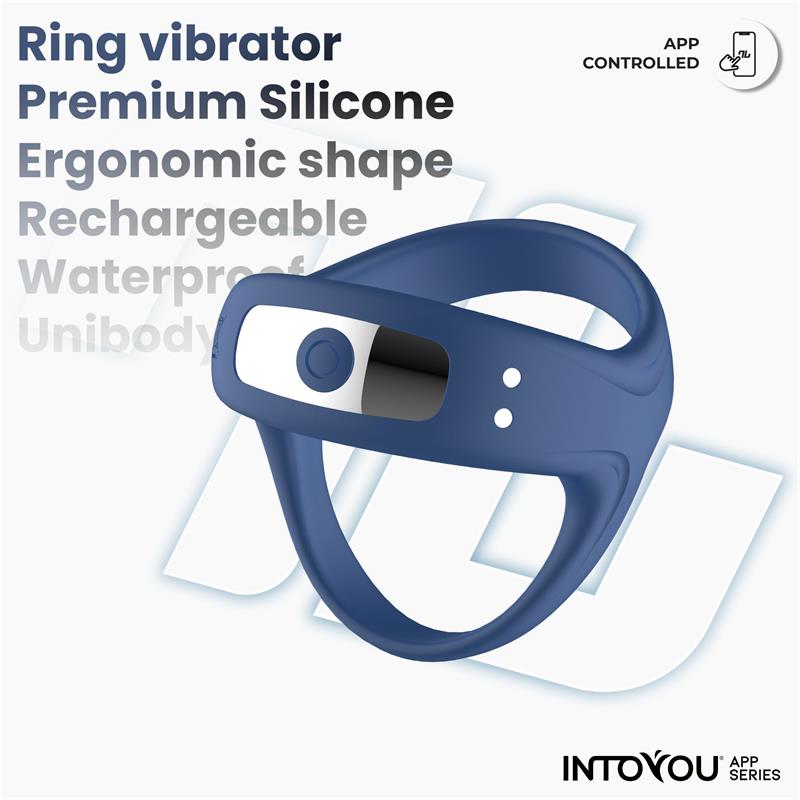 Rank Vibrating Ring with App Blue