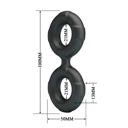 Radwan Double Cock Ring Silicone Mod 19