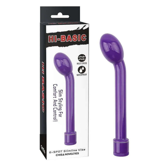 Estimulator G Vibes Purple waterproof stimulator with multi-speed settings, featuring ABS material and phthalate-free design.
