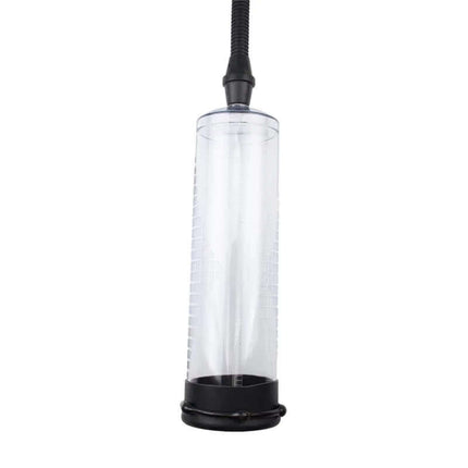 Masturbator Accu-Meter Power Pump X4 21.5 x 6 cm transparent with size-tracking features for real-time feedback and sessions.
