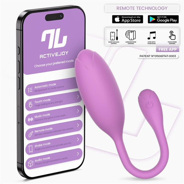 Logan Vibrating Egg with App Unibody Silicone Purple