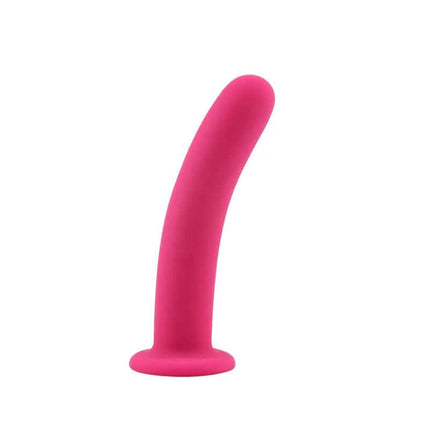 Silicone Dildo Waterproof - Raw Recruit Size M Pink, body-safe, 100% silicone, latex-free and phthalates-free, versatile pleasure tool.