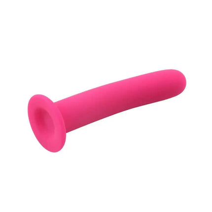 Silicone Dildo Waterproof - Raw Recruit Size M Pink, premium body-safe silicone, 15cm length, phthalates-free, latex-free, versatile pleasure tool.