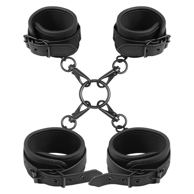 Wrist and Ankle Cuffs Set Vegan Leather