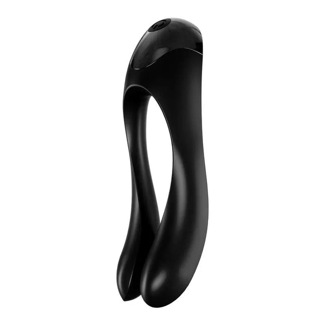 Vibe Candy Cane Black compact silicone vibrator for versatile body stimulation.