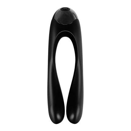 Vibe Candy Cane Black compact vibrator with powerful motor, body-safe silicone, ideal for beginners and advanced users.