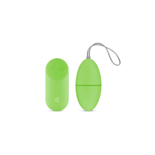 Remote Control Vibrating Egg - Green with wireless remote, sleek design for couples' discreet pleasure. Compact and whisper-quiet.