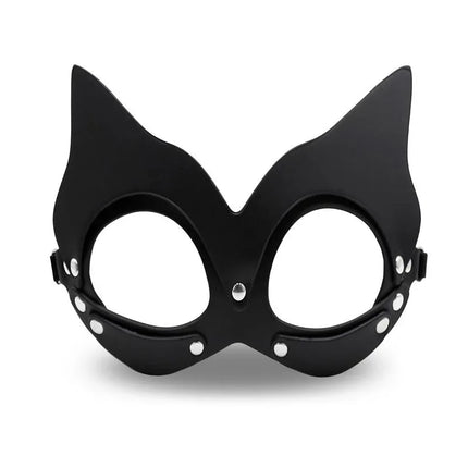 Kaissy Cat Mask Adjustable - Handmade, high-quality BDSM mask with cat shape and adjustable straps for comfort and sensuality.