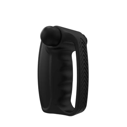 Black Vibrating Bullet Hand Vibe made from ultra-soft silicone, offering 10 vibration patterns for personalized stimulation.