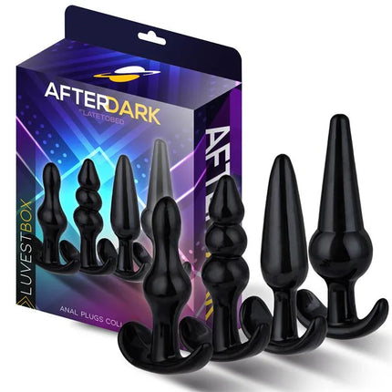 Luvest Box 4 Set of 4 Butt Plugs Anchor Base with distinctive designs for safe and pleasurable use.