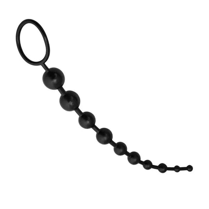 Stringer Anal Beads 30 cm for progressive stimulation with safety ring, designed by Afterdark for both beginners and experienced users.