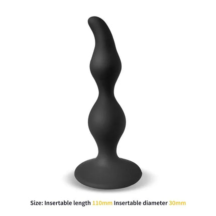 Dylamic Butt Plug Silicone 11 cm x 3 cm, curved premium silicone anal toy for comfortable and safe pleasure.