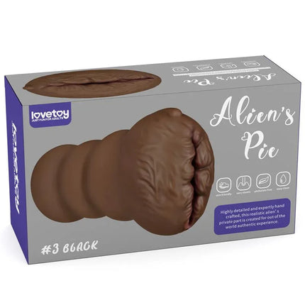 Masturbator Aliens Pie 3 packaging showing realistic design and features for immersive solo experience.