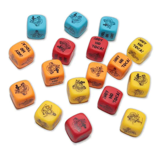 Colorful Posture Dice with Fluorescent Colors for versatile workout and game sessions