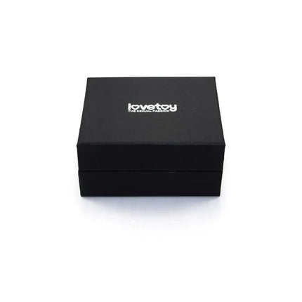 Black gift box for Butt Plug Blue Rosebud with Jewel, offering stylish packaging for the durable and elegant anal plug.