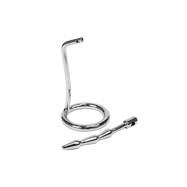 Penis Plug Chastity with polished stainless steel finish and locking mechanism for enhanced BDSM experience.