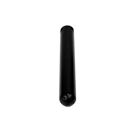 Black plastic Intim douche for anal or vaginal cleansing, compact size, 14 cm height, 2 cm diameter.