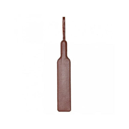 Brown Leather Paddle for BDSM play, genuine leather, 40 cm, classic design