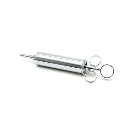 Squirt, 100 cc.-100 cc. plated steel insertion syringe for intimate play, featuring durable design and 100cc capacity for controlled dosing.