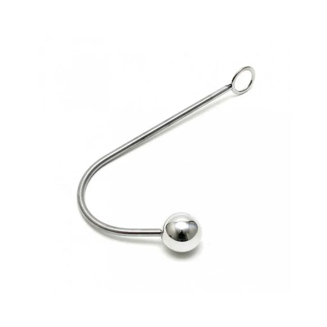 Hook, metal-Ø 40 MM, steel BDSM tool with 40mm ball for anal or vaginal use, simple sturdy design.