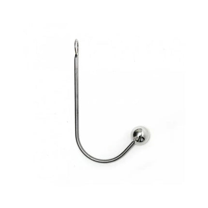 Hook, metal-Ø 40 MM, steel BDSM tool with 40mm ball for intimate use, designed for anal or vaginal insertion, metal hook design.