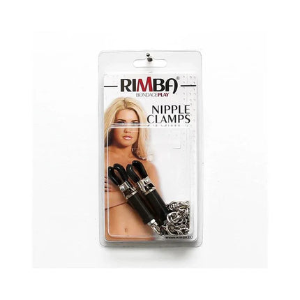 Rimba branded nipple clamps-adjustable in packaging with chain