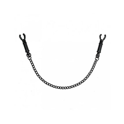 Nipple clamps-Adjustable with chain for consensual BDSM play, featuring precise pressure control and captivating design.