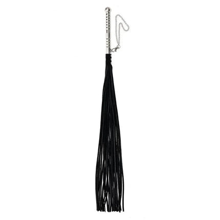 Flogger Leather 78 cm in black, featuring premium leather strands for precise and controlled impact play.