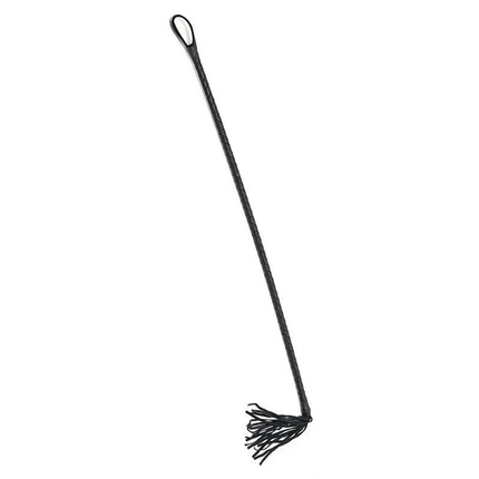 Cane 70 cm leather whip with black finish for BDSM play, crafted from premium leather delivering controlled lashes, 70 cm length.