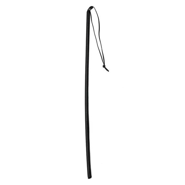 Cane 62 cm premium leather BDSM whip for versatile impact play, sleek black design, 62 cm length.