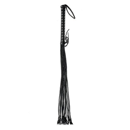 Classic black Flogger Leather 90 cm for BDSM play made from genuine leather, 90 cm long with durable design.