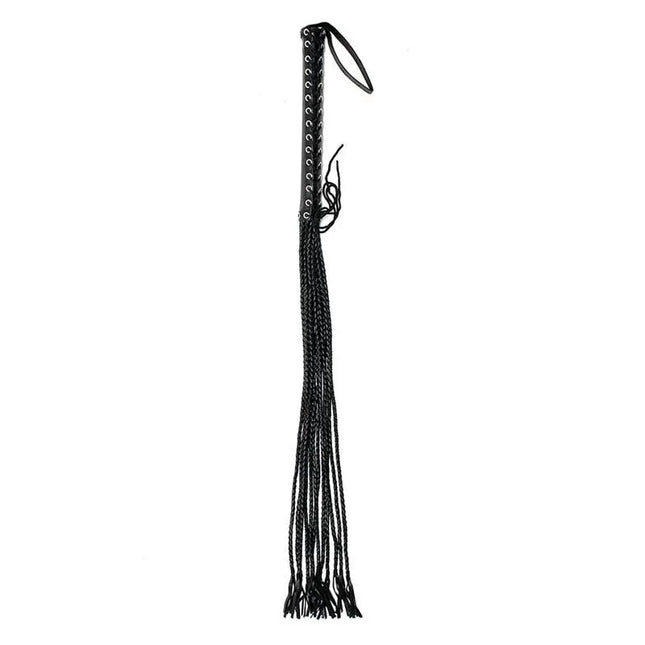Classic black Flogger Leather 90 cm for BDSM play made from genuine leather, 90 cm long with durable design.