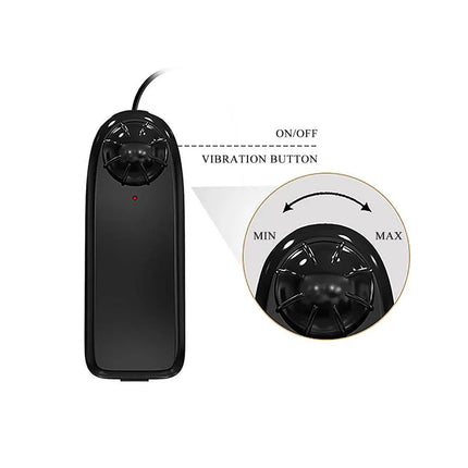 Remote control for Realistic Vibrator 7,6 Remote Control with vibration settings dial.
