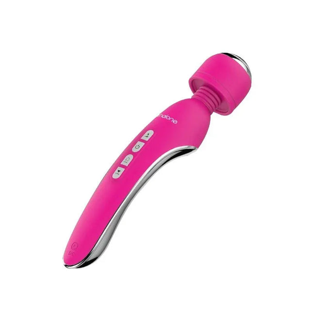 Masager and Vibe Electro Fuchsia with dual motors and 7 vibration functions for full body massage and electro stimulation.