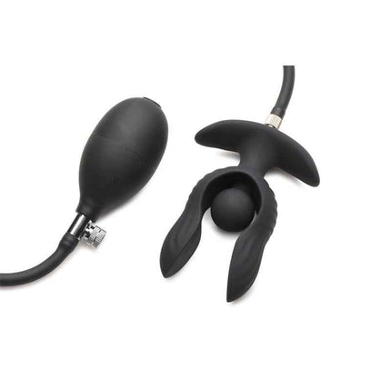 Dark Pearl Inflatable Vibrating Butt Plug with Remote