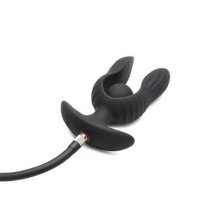 Dark Pearl Inflatable Vibrating Butt Plug with Remote