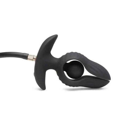 Dark Pearl Inflatable Vibrating Butt Plug with Remote