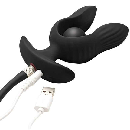 Dark Pearl Inflatable Vibrating Butt Plug with Remote